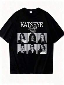 Men Clothes Unisex 1 PcsKatseye All Member Sweatshirt, Katseye Beautiful Chaos World Tour Shirt, Katseye Gnarly Chibi Shirt, Gabriela Shirt, Katseye Soft Is Strong210g 100% Cotton,The Patterns Are All Printed.Unis-Ex.Vintage Shirt, Men's Gift, Men's Shirt, Men's Summer, Unisex. - 黑色 - 查看 7