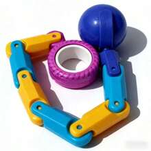 1/2/3pcs New Finger Chain Spinner Toys, Skill Toys Suitable For Parties, Office, Travel And Holiday Gifts - Multicolor - View 1