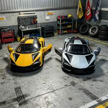 1件裝（袋裝）男孩玩具，鋅合金材質，Revo 超級跑車合金模型車，附可拆卸側門與彈回功能，適合3歲以上兒童，收藏玩具禮物 - 彩色 - 查看 4