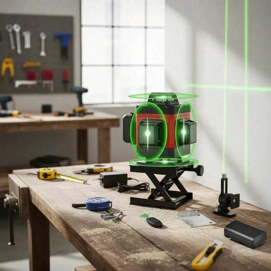 Nivel Láser 360° 16 Líneas Verde Autonivelante Eficaz para Construcción y Reformas - por defecto - Ver 1
