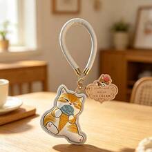 Miniso Móc khóa hình kem Mofusand, màu xanh dương và xanh lá cây tươi mát, chất liệu PU chống mài mòn, hình hoạt hình 3D, mặt dây chuyền độc đáo để đựng chìa khóa/túi xách, yếu tố mùa hè sáng tạo, thiết kế khóa chắc chắn (1 chiếc) - Nhiều màu - Xem 3