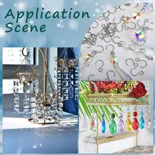 1pc Of S-Shaped Hooks, Multifunctional Metal Hooks, Personalized Pendant Wall Decoration Crystal Wind Chime Additions, Furniture Hooks, Curtain Hooks, Home Decor Hooks - Silver - View 3