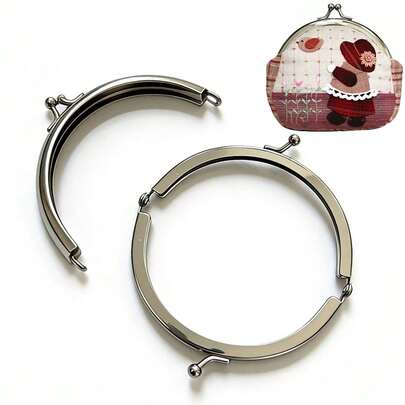 1pc Metal Wallet Frame 10.5cm/3.94in, DIY Purse Kiss Lock Clasp, Wallet Accessories Cute Accsesories