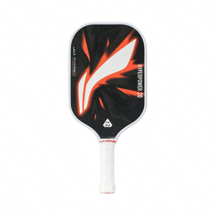Pala de pickleball LI-NING HYPERPOWER 20, superficie de fibra de vidrio de 16 mm, raqueta de nivel básico Power Type ACPV021 ACPV023 ACPV025 - Blanco perla negro - Ver 1