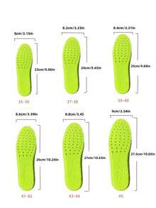 1 Pair Air Cushion PU Insoles, Breathable Sweat-Absorbing Comfortable Non-Fatiguing Insoles For Men & Women Sports Shoes - Multicolor - View 2