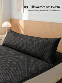 1 Pack Couple Double Pillowcase, Triple Protection Quilted Waterproof Pillow Protector, Anti Saliva Head Oil Stain Dust Resistant, Extend Pillow Life, Pet Friendly, Washable Reusable Machine Washable Soft Breathable Bedding Accessory For Home Hotel Dorm - Black - View 11