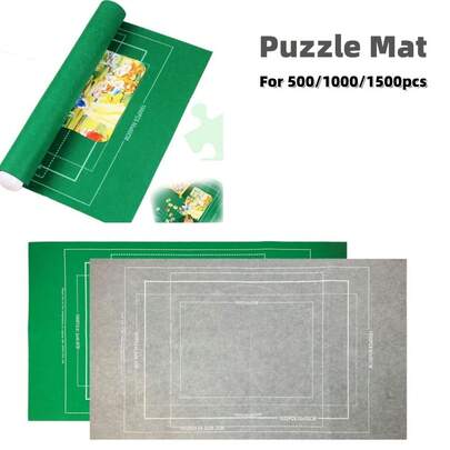 1pc Thick Felt Jigsaw Puzzle Mat, 1500pcs/1000pcs/500pcs Puzzle Accessory