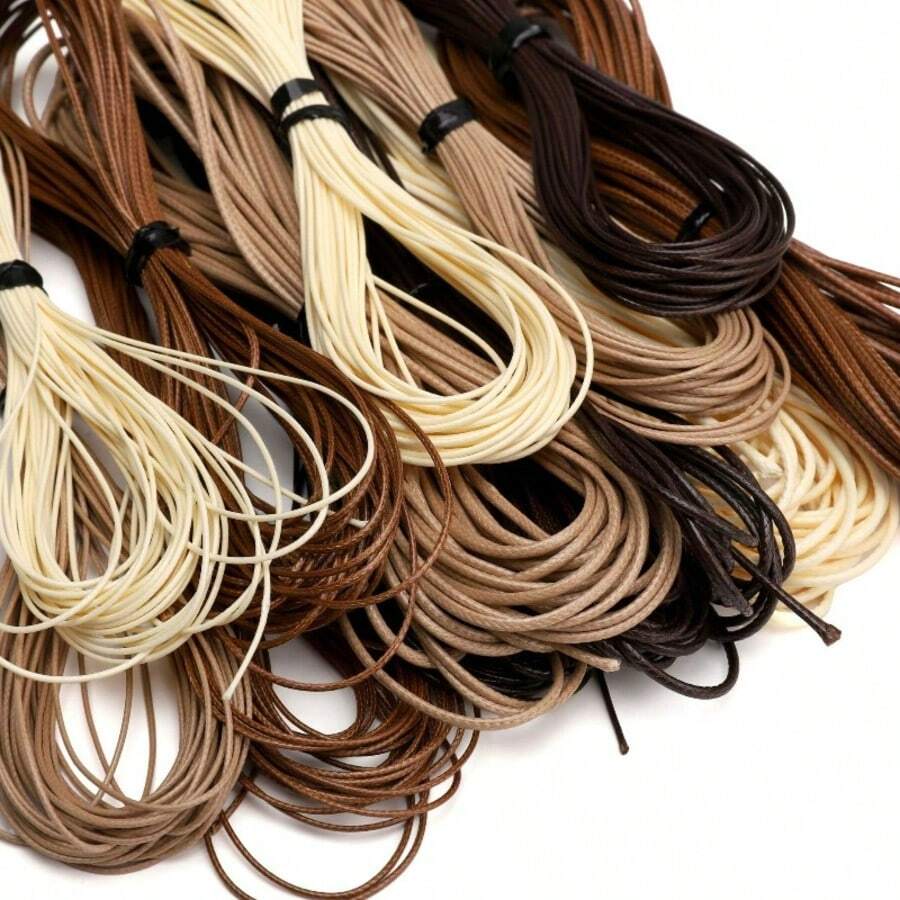 10m/Bolsa Hilo de cera simple Cuerda DIY Accesorio de material para hacer pulseras, collares artesanales con cuentas, joyería, collares, cadenas trenzadas, material accesorio de cuerda trenzada, material para hacer joyería con cuentas - hilo encerado - View 1