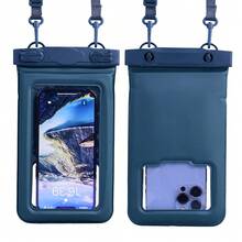 Tteoobl IPX8 Waterproof Inflatable Cotton Phone Pouch, Touch Screen Dry Bag Suitable For Swimming, Diving, Beach, Compatible With IPhone And All Phones Under 7 Inches - Dark Green - View 5