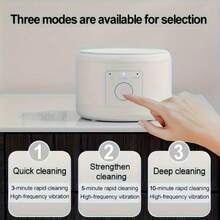 1pc 50Hz Ultrasonic Dental Cleaner, 200ml Denture Cleaning Solution, 3 Modes With Digital Timer, Suitable For Braces, Retainers, Orthodontic Appliances, Toothbrushes, Jewelry Cleaning - Multicolor - View 9