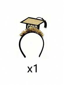 1个“毕业”学士学位帽发箍 - 这款装饰发箍上附有一个小巧的毕业帽，印有“毕业”字样并饰有流苏。这款独特的配饰是毕业照拍摄的完美道具。适合毕业季、主题派对、生日庆祝活动，也可作为收藏品、摄影道具、礼物或时尚配饰搭配服装。 - 均碼 - 查看 11