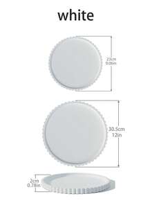 12 Inch Lace Round Silicone Bathroom Countertop And Vanity Tray - Silicone Bathroom Tray For Holding Makeup, Jewelry, Candles, Soap Dispensers, Modern Bathroom Decor, Coffee Table Decor, Candles, Perfumes And Plant Display Tray. - Multicolor - View 9