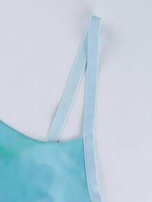 Vestido de Tirantes Finos con Diseño de Dos Tonos - Corte en A con Detalles de Encaje, Ideal para Fiestas, Viajes y Reuniones,Y2k - Verde - Ver 7