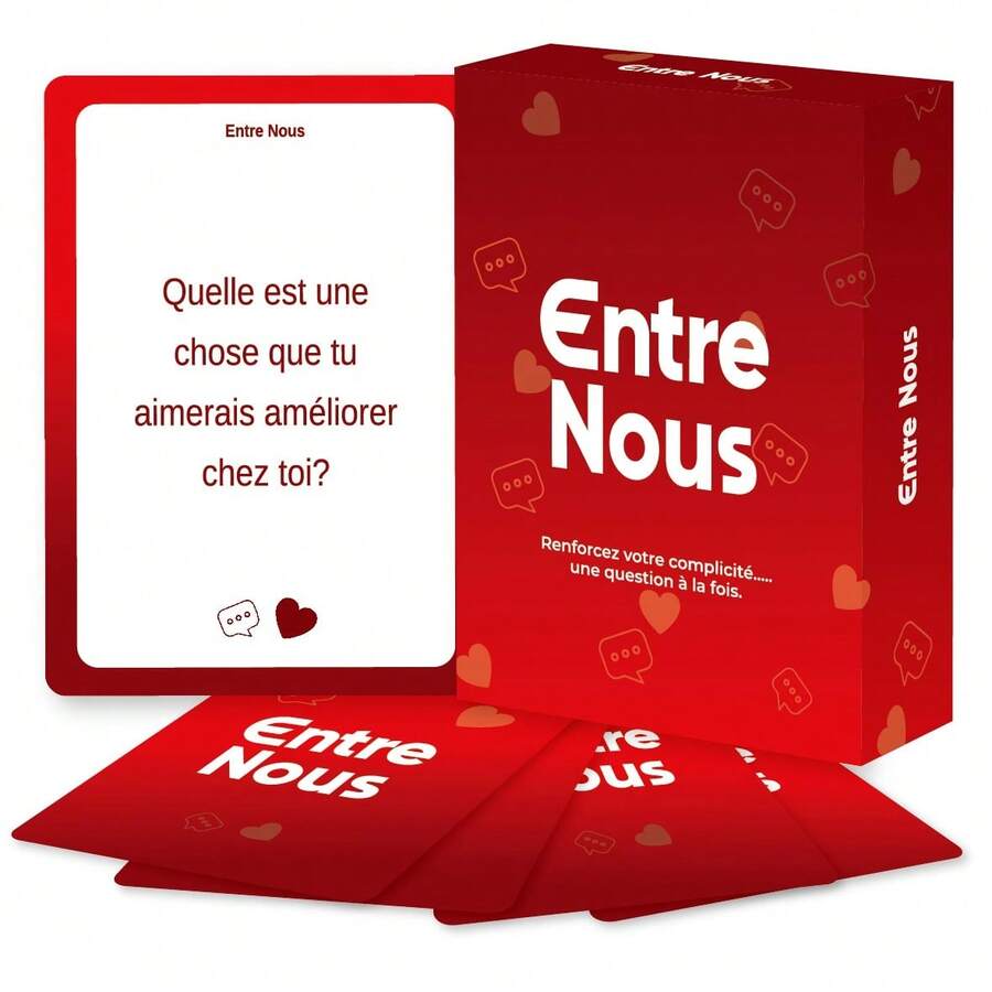 Entre Nous Couple Conversation Card Game – 18+ Intimate Relationship Questions, Deepen Connection & Spice Up Love, Perfect Date Night & Anniversary Gift For Lovers - Multicolor - View 1