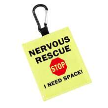 Nervous Dog Alert Hanging Patch Puppy Alert Hanging Patches Nervous Rescue Stop I Need Space Hanging Dog Alert Patches (Nervous Rescue Alert) - NervousRescueAlert - View 1