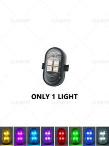 GLANBERT 4pcs/Set Wireless LED Flashing Lights With Remote Control, 8 Color Modes, Type-C Rechargeable LED Lights, Collision Warning Lights For Car, Motorcycle, Bicycle, Drone, Aircraft - 4LED - View 14