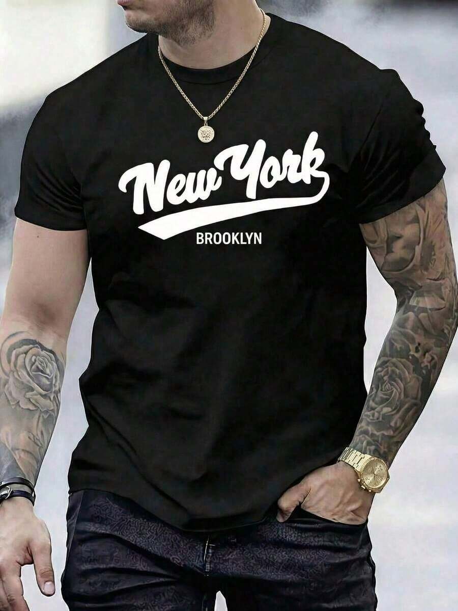 Men's Short-Sleeved Cropped T-Shirt With A Simple Design And Print, Featuring A Modern And Minimalist Style. The Cropped Cut Is Comfortable, Soft, Breathable, And Moisture-Wicking. Express Shipping From Our Local Warehouse. HHQZ - màu đen - Xem 1
