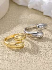 14K Gold Plated Women's Cross Ring - Her Eternal Promise Ring - Infinite Religious Wedding Band - Multicolor - View 2