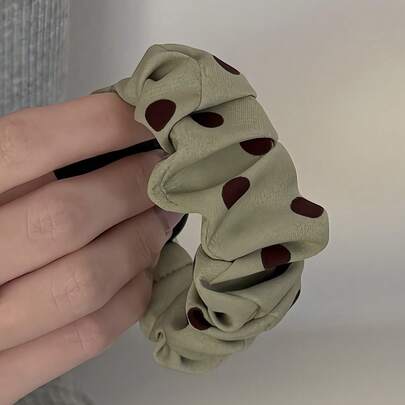 Retro Cute Women Polka-Dot Sexy Stretchy Scrunchie-Style Compatible With Apple Watch Band 46mm 38mm 40mm 41mm 42mm 44mm 45mm 49mm Fashionable Elegant Lady Wristband Compatible With IWatch Series 11 10 9 8 7 6 5 SE Ultra 2 ﻿