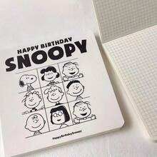 Cuaderno de cuadrícula con diseños múltiples de Snoopy de Peanuts, cuaderno de escritura con dibujos animados lindos, cuaderno de diario con personajes de Peanuts, artículos de papelería con estilo estético de dopamina, accesorios de planificador y scrapbooking - Multicolor - Ver 8