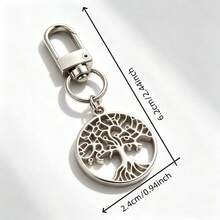 5pcs/10pcs Tree Of Life Keychain - Unisex Inspirational Puzzle Design, Fashionable Keychain, Perfect Gift Choice For Graduation, Teacher's Day, Thanksgiving - 10 Items - View 2