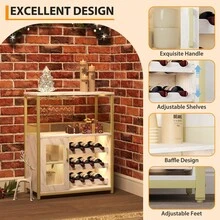 Bars & Wine Cabinets - Gold With Light - View 3