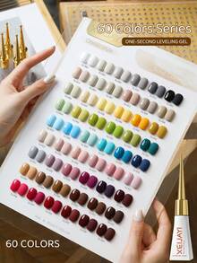XEIJAYI 1pc 10ml, 60-Color Solid Gel Nail Polish For Choose, UV/LED Compatible Nail Art Gel Polish, For Salon And Home DIY Manicure - Multicolor - View 3