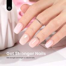 15ML 8 In 1 Jelly Nude Builder Gel Beetles, Multi-Functional Nail Gel For Apex Building Extension & Thin Nail Strengthener, Winter Nail Art Design, Beginner Friendly DIY Manicure For Women, UV LED Lamp Required - Sheer Light Pink - 查看 5