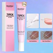 Beetles 1Pcs*20g Solid Nail Glue Gel, Tipex Soft Nail Tips Glue Super Strong For Acrylic Nails Extension Fake Nails Press On Nails - 20g No Wipe Tipex Nail Glue Gel - 查看 1