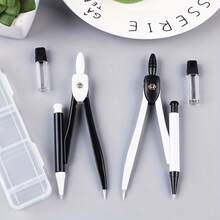1pc Creative Metal Minimalist Compass Set With Pencil Lead - Office Drawing Tool, Math Teaching Stationery, Industrial Drafting Supplies - Back To School Student Stationery - A - View 6