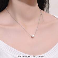 Women's Adjustable Sliding Chain Necklace, S925 Sterling Silver DIY Jewelry Making Base Chain, Beadable Necklace, Non-Fading Clavicle Chain (Suitable For Pairing With Pendants) - Needle Beaded Necklace - View 4
