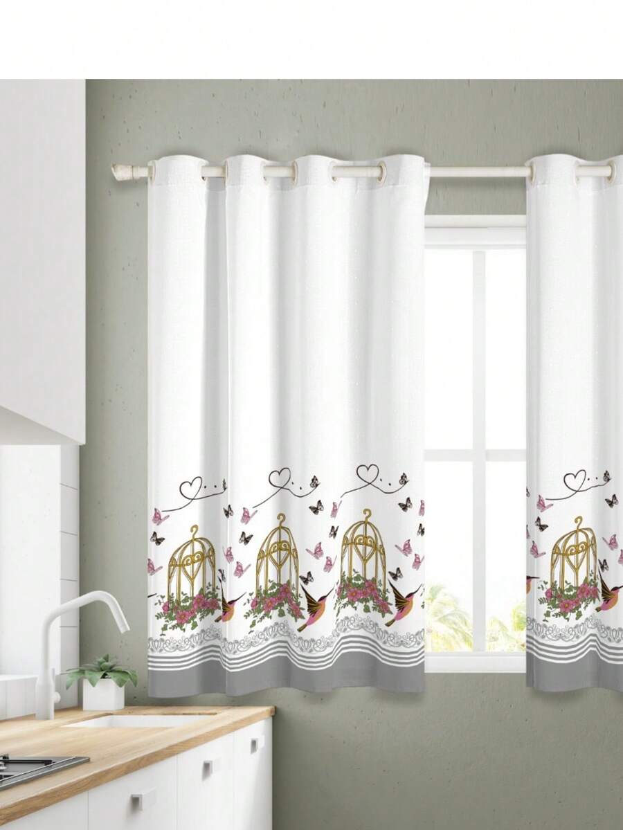 Kitchen And Window Curtain 2.00 X 1.50 Printed - Colibrí - Ver 1