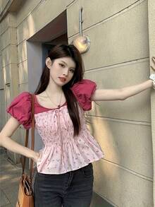 Women Tops - Rose Red - View 6