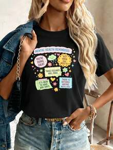 Women T-Shirts - Black - View 1
