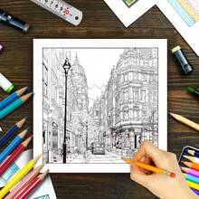 1 pièce Livre de coloriage pour adultes 7,87 x 7,87 pouces, 24 pages, conçu pour les adultes, livre de coloriage d'art pour adultes, cadeau parfait pour Thanksgiving, la Fête des Mères, la Saint-Valentin, améliorant la créativité, magnifiquement conçu - 1 pièce - Voir 4