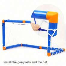 1 Set Mini Foldable Soccer Goal, Best Choice For Outdoor Sports In Summer, Plastic Soccer Goal Post Combination, Inflatable Sports Toy Suitable For Teenagers, Suitable For Indoor And Outdoor Team Games - Multicolor - View 7