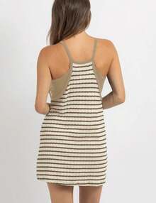 Women's Printed Camisole Top Romper, Casual One Piece Jumpsuit Shorts - Khaki - View 4