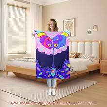 TADC Frog Jax Flannel Throw Blanket, The A-Amazing D-Digital Circus Cartoon Art Design, Soft Cozy Reversible Plush For Couch, Unique Pop Culture Gift For Fans,  Wall Home Decor For Bedroom Living Room - 多色13 - 查看 12