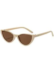 1 pieza Gafas de moda para hombre con montura de media concha de estilo de vanguardia de diseño de nicho, estilo callejero, adecuadas para fiestas, reuniones, salidas, vacaciones, de verano - Multicolor - Ver 11
