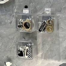 1個壁掛式棉花棒收納盒與壁掛式化妝品收納盒，適用於浴室、洗手台、梳妝台及雜物收納架。存放卸妝棉花棒的必備浴室配件 - A - 查看 5