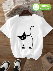 Women T-Shirts - [White] - View 6