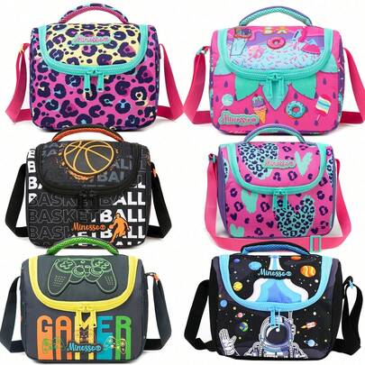 1pc Adjustable Strap Kids Crossbody Bag, Suitable For Outdoor Play And Snack Storage