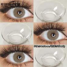 EYESHARE 1 Pair Soft Natural Look Brown Lenses Gray Beautiful Pupils Color For Eyes Blue Eye Contacts Of The Yearly, 14.0mm - ICEGRAY - View 9