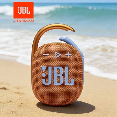  JBL Clip 4 tragbarer Bluetooth-Lautsprecher, Mini-Funklautsprecher für Zuhause, Outdoor und Reisen, IP67 wasserdicht und staubdicht Orange