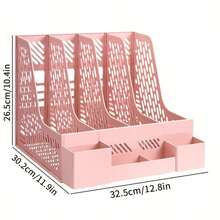 1个桌面4格文件收纳盒，日常办公用品及文件归档，节省空间，方便实用 - 單件 - 查看 10