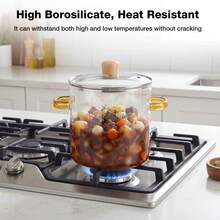 EZIFY Yellow Borosilicate Glass Heat Resistant Cooker Pot - View 6