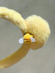 Yellow Headband, Cute Plush Ear Headband, Facial Wash Headband, Girls Hair Accessories, Cartoon Bee Hair Clip,Festival,Party - Multicolor - View 5