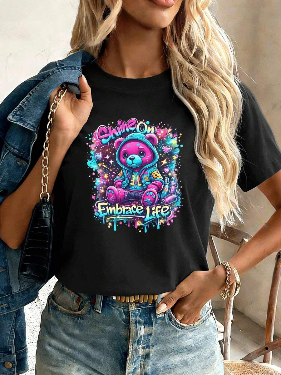 Women T-Shirts - Black - View 1