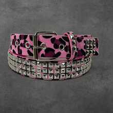 1pc Women's Punk Style Rivet Decor Adjustable Waist Belt, Gothic Y2K Streetwear - Multicolor - View 13