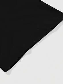 Camiseta de manga curta com silhueta de retrato de arte vintage | Blusa casual artística de verão para exposições de arte e encontros sociais - Preto - Ver 4
